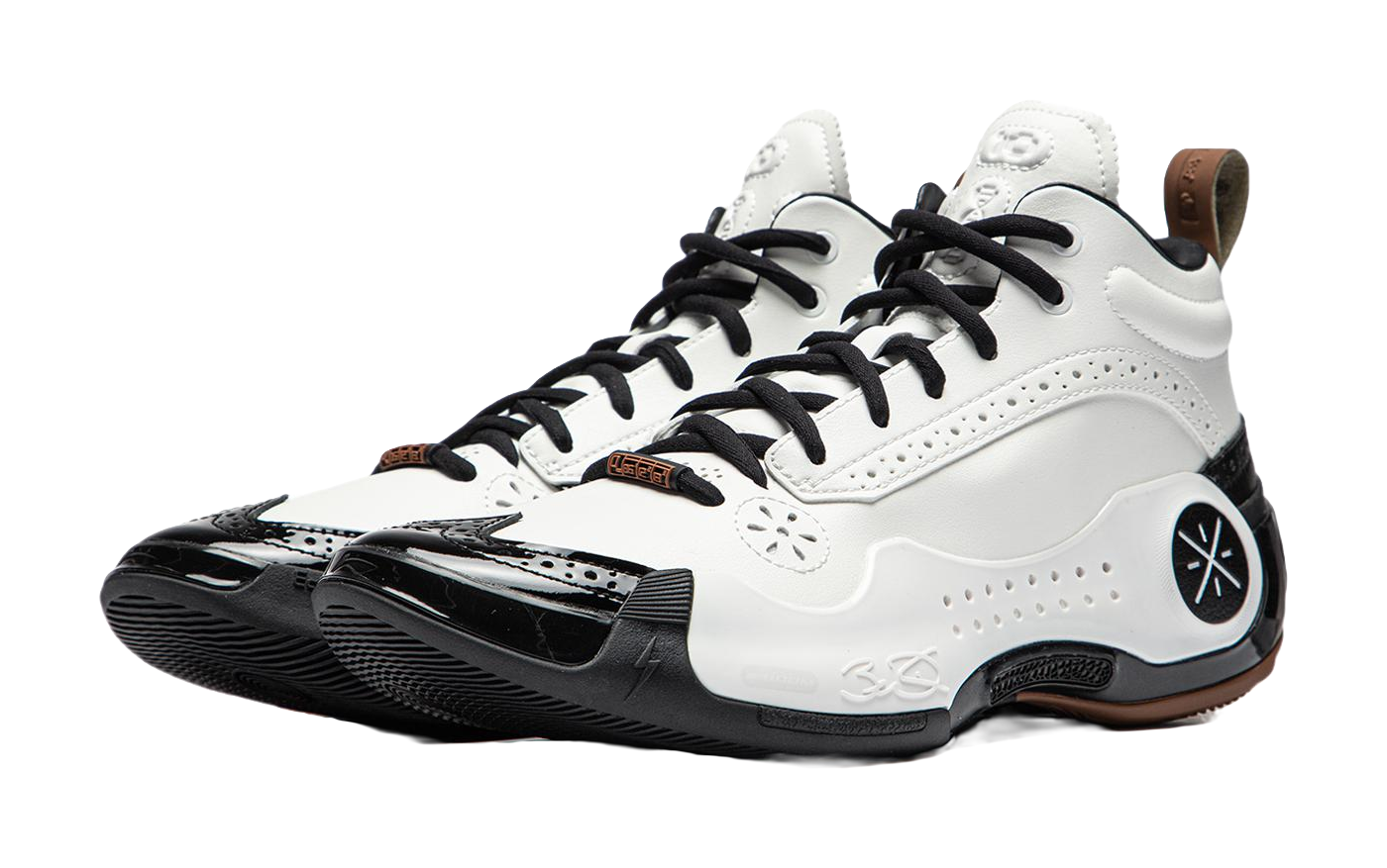 LiNing WOW 10 Gentleman Mid top Basketball Shoes Mens Black White  VJSNEAKER