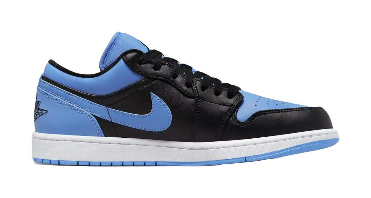 Jordan 1 Low Black University Blue  vjsneaker.com