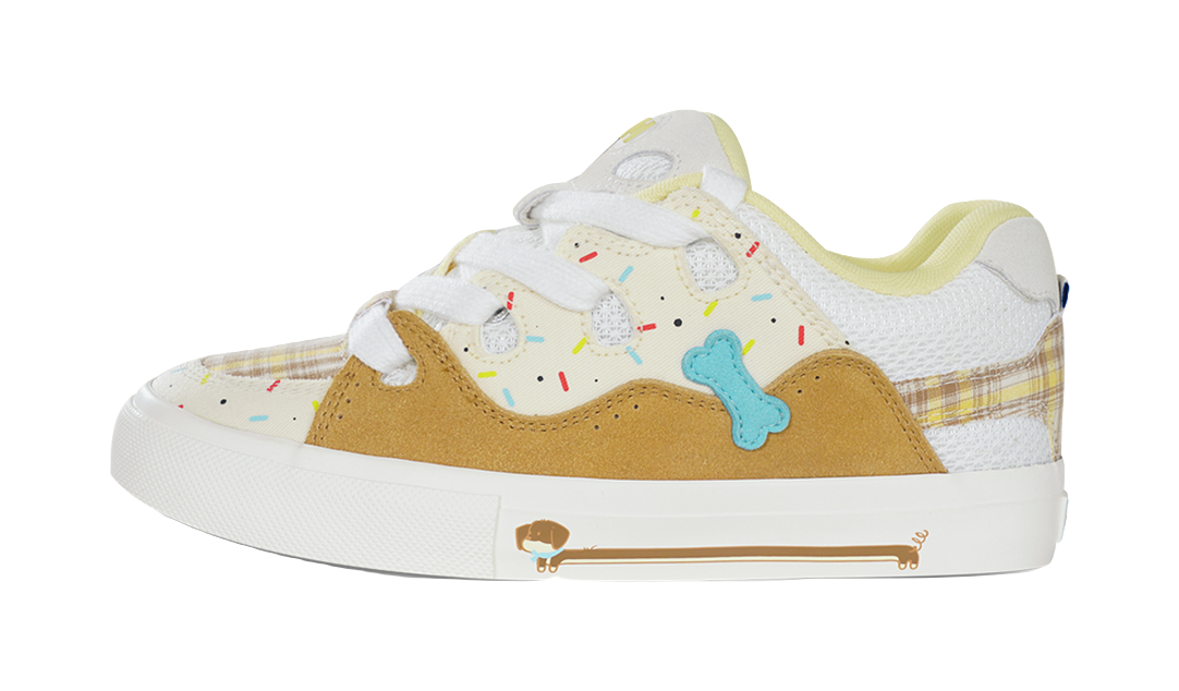 Ollieskate Wear resistant And Lightweight Low Top Skateboard Shoes Unisex Beige Yellow 