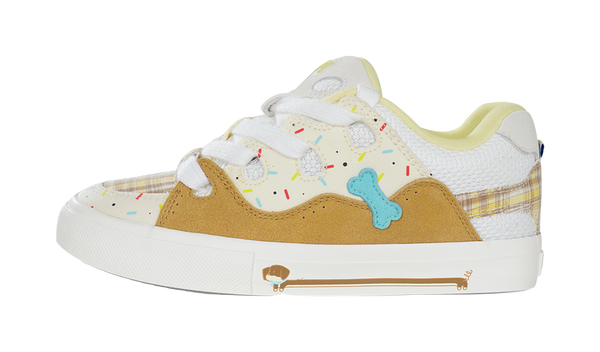 Ollieskate Wear resistant And Lightweight Low Top Skateboard Shoes Unisex Beige Yellow 