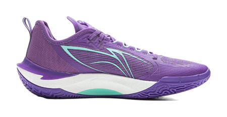 LiNing Cushioning, Slip Resistant, Abrasion Resistant, Rebound Grip Low Top Basketball Shoes Mens Zircon Purple  VJSNEAKER