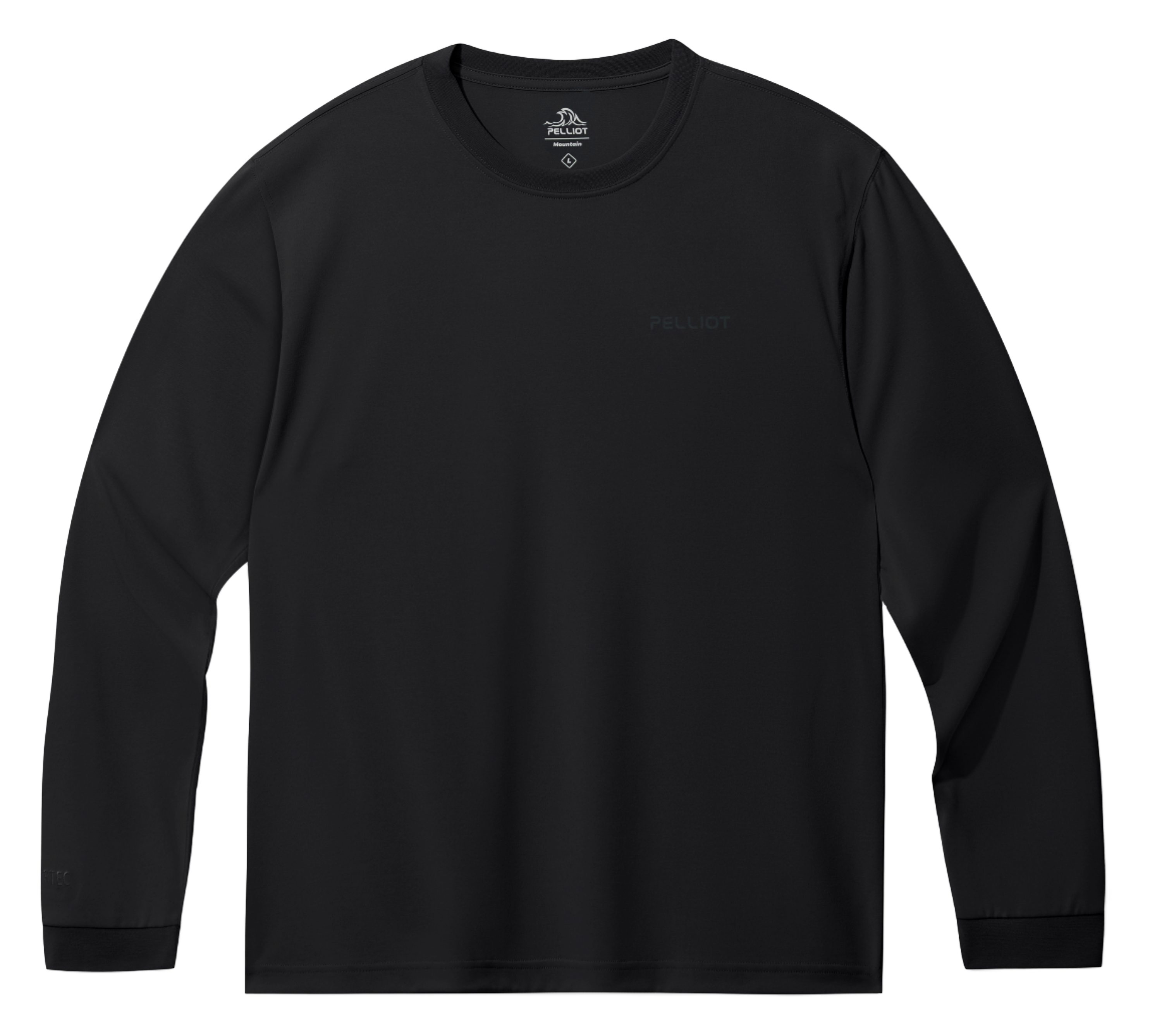 Boxi and PELLIOT outdoor quick drying Polartec power dry, sweat absorbing, breathable, quick drying, casual sports base, comfortable and versatile interior, autumn top, hoodie, round neck, couple's T-shirt, unisex  vjsneaker.com