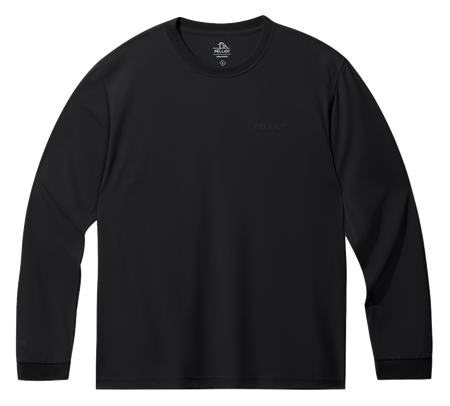 Boxi and PELLIOT outdoor quick drying Polartec power dry, sweat absorbing, breathable, quick drying, casual sports base, comfortable and versatile interior, autumn top, hoodie, round neck, couple's T-shirt, unisex  vjsneaker.com