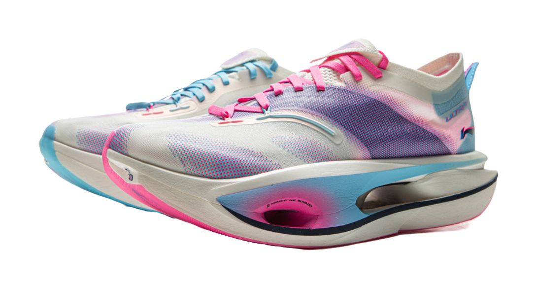 LiNing Feidian 5 ULTRA Cushioning, Slip Resistant, Rebound Low Top Running Shoes Unisex Pink Blue Mismatched 