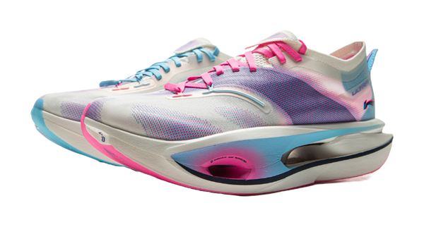 LiNing Feidian 5 ULTRA Cushioning, Slip Resistant, Rebound Low Top Running Shoes Unisex Pink Blue Mismatched 