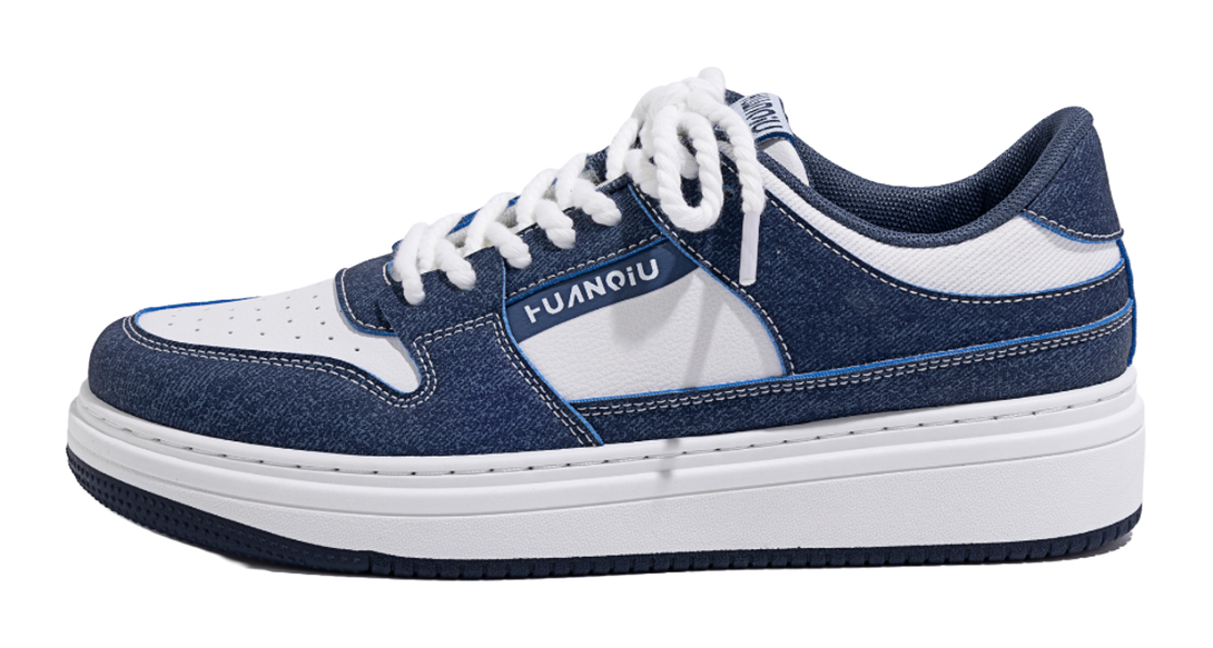 HUANQIU Thickened And Fleece Lined Thin Cotton, Air Force 1 Low top Skateboard Shoes Men's White Black 