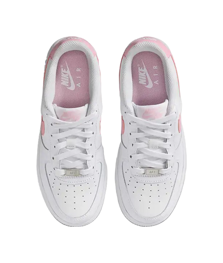 Nike Air Force 1 Abrasion Resistant Low top Kids Skateboarding Shoes White/Soft Pink Teenagers  vjsneaker.com