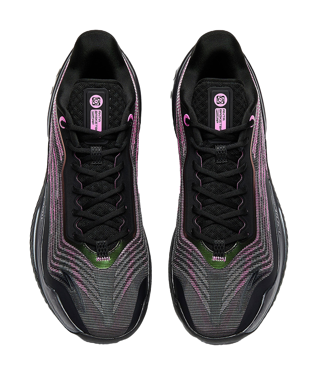 Anta Zap 3 Low Top Basketball Shoes Mens Black Pink  VJSNEAKER