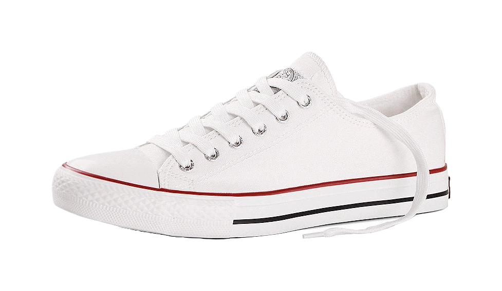 Warrior Abrasion Resistant Low top Canvas Shoes Unisex White 