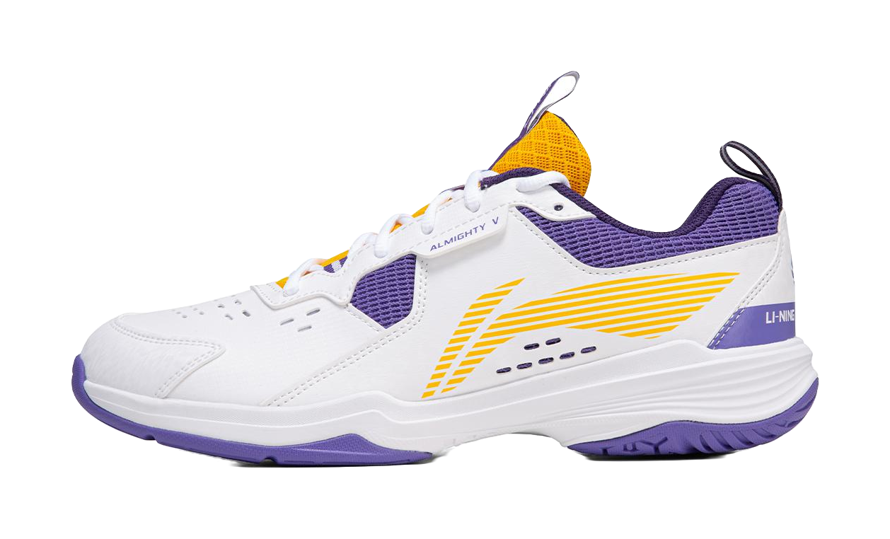 Li-Ning Ace V "White Purple" AYTT001-4 - Badminton Shoe Unisex