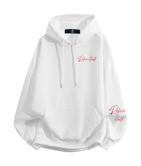 Robin Hood American Hoodie with Velvet Thick Letter Signature Personalized Style Design Feel Loose and Casual Versatile Student Party Lazy Style Hoodie for Women  vjsneaker.com