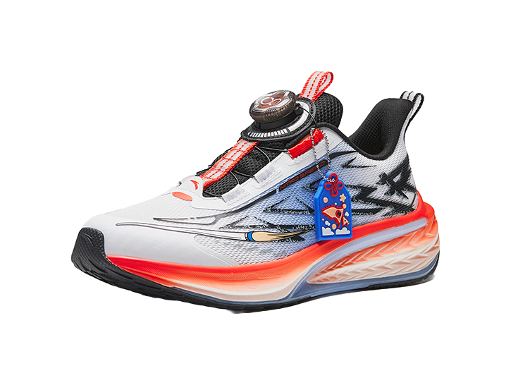 Antakids Lurid Wave Rebound Breathable Lightweight Cushioning Low Top Kids' Running Shoes 