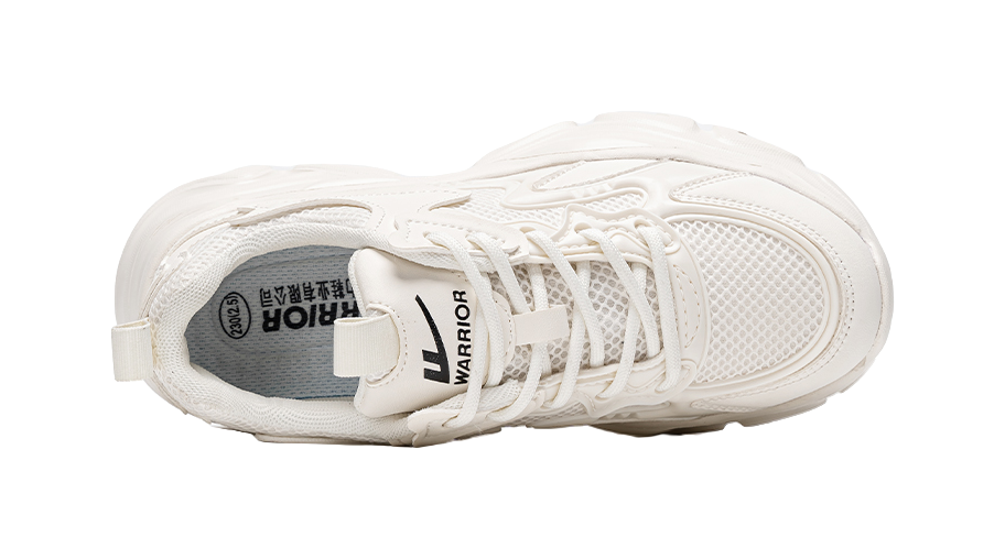 Warrior Abrasion Resistant, Breathable, Lightweight, Height Increasing Low top Chunky Sneakers Women's Beige 