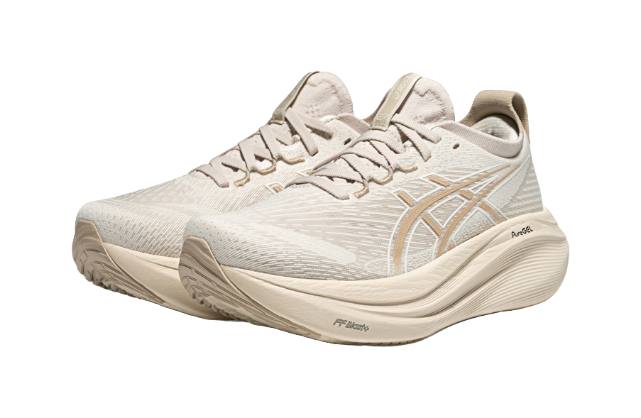 ASICS GEL NIMBUS 27 Abrasion Resistant Low top Training Running Shoes Womens Brown Gray  vjsneaker.com