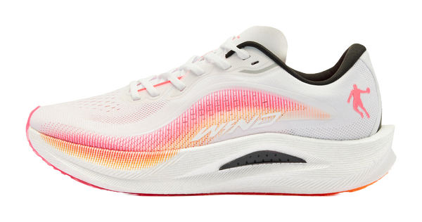 QIAODAN Strong Winds 2.0 Cushioning Anti-Slip And Wear-Resistant Low-Top Running Shoes Men's White Orange 