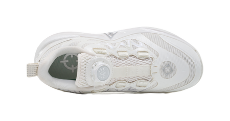 Rigorer Reeves second-generation AR2 Ghost lightweight, comfortable, fashionable, shock-absorbing, wear-resistant, breathable low cut sports basketball shoes for children in white and silver  VJSNEAKER