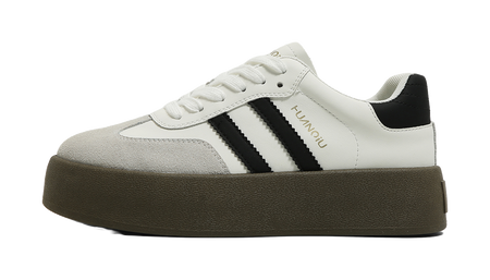 HUANQIU Slip Resistant, Abrasion Resistant, Lightweight, Breathable, Height Increasing Low top Skateboard Shoes Womens  VJSNEAKER