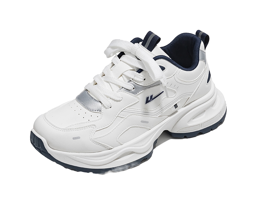 Warrior Low top Chunky Sneakers Unisex White Blue 