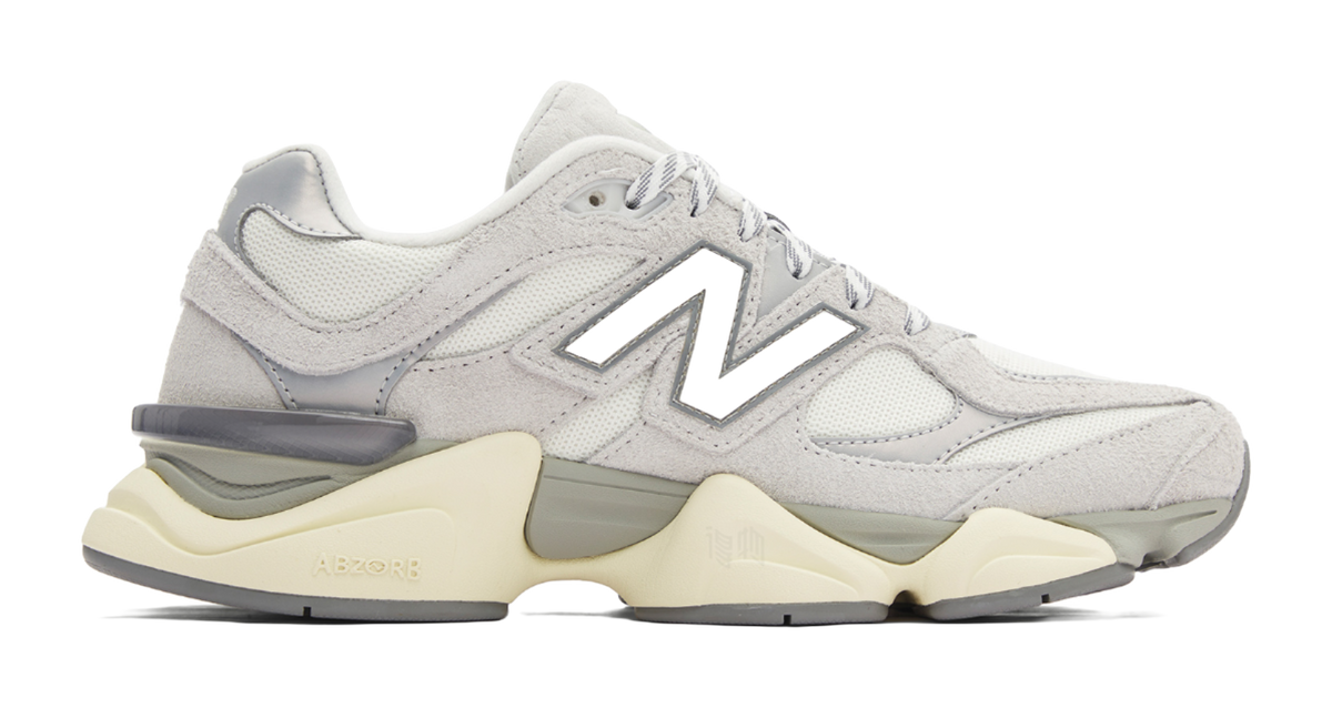 9060 New Balance Light Grey White  vjsneaker.com