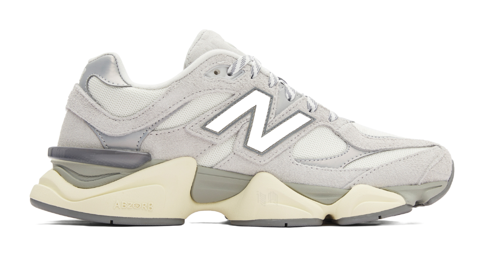 9060 New Balance Light Grey White  vjsneaker.com