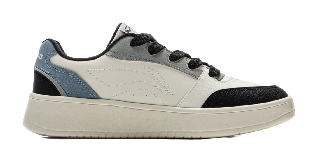 LiNing Yuanbao V3 Anti-Slip Wear-Resistant Low-Top Skateboard Shoes Men's Beige White Black 