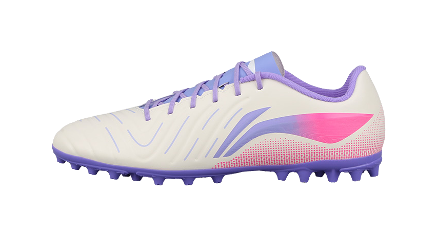 Li-Ning Jin 2 "White Purple" YSFV005-4 - Entry-Level Multi-Ground Soccer Shoe Unisex