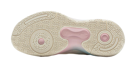 LINING YOUNG Solar Energy Pre Anti Slip Wear Resistant Low Top Childrens Basketball Shoes Ecru  VJSNEAKER