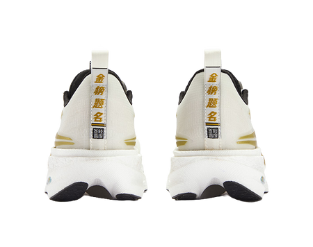 361° Flame 4 ET Cushioning Abrasion Resistant Breathable Low top Running Shoes Unisex White Gold  vjsneaker.com