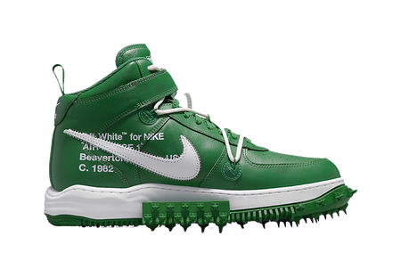 Nike X Off White Air Force 1 Mid Sp Leather Pine Green  vjsneaker.com