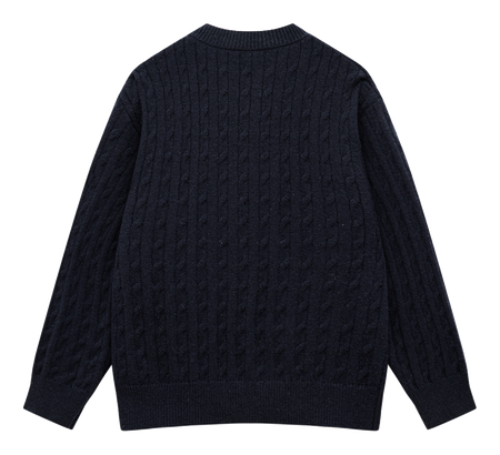 Warrior Power Simple Retro Cleanfit American Zipper Cardigan Basic Edition Warm, Soft, Comfortable Skin friendly Non stick Embroidered Sweater Knitted Sweater Unisex  vjsneaker.com