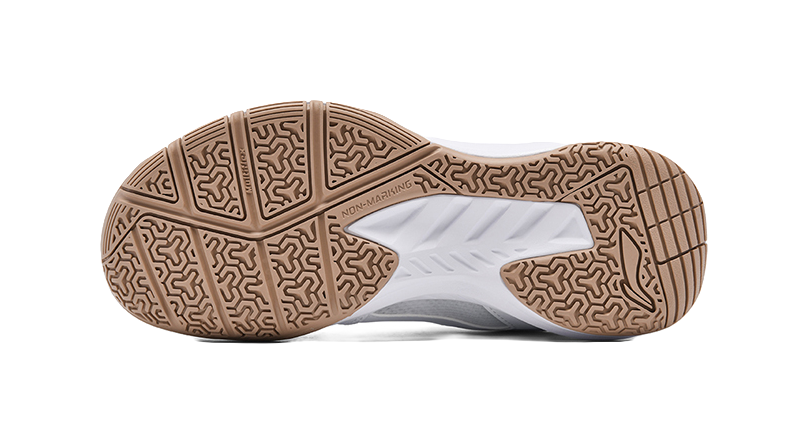 Li-Ning Light Feather Rocket 2.0 "White Brown" AYTU049-1 - Badminton Shoe Unisex