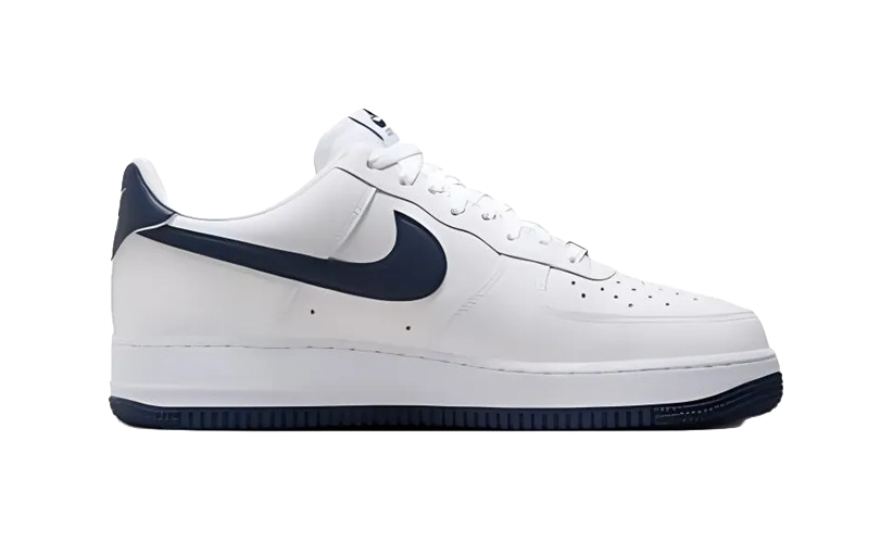 Nike Air Force 1 07 White Midnight Navy 2024  vjsneaker.com