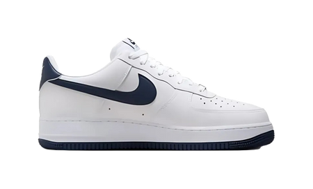 Nike Air Force 1 07 White Midnight Navy 2024  vjsneaker.com