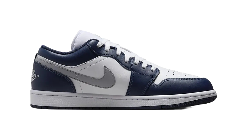 Jordan 1 Low Wolf Grey Midnight Navy  vjsneaker.com