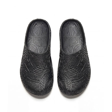 ANTA Men's Closed-Toe Recovery Slippers 112621811-2 — Basic Black  vjsneaker.com