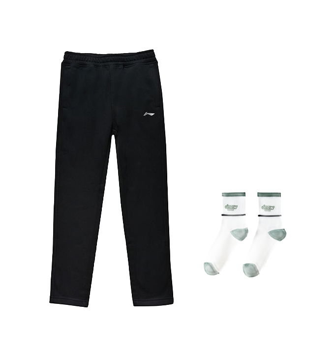 LiNing Knitted Sports Pants Mens Black  VJSNEAKER