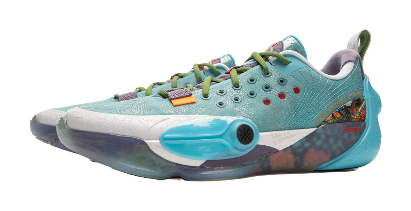 LiNing Anti Slip Wear Resistant Low Top Basketball Shoes Mens Turquoise  VJSNEAKER