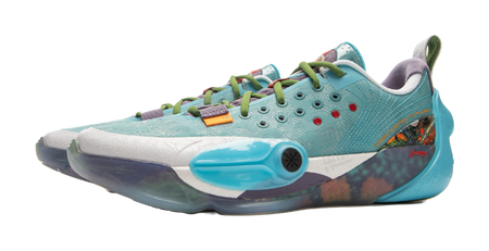 LiNing Anti Slip Wear Resistant Low Top Basketball Shoes Mens Turquoise  VJSNEAKER