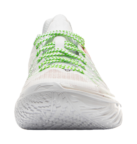 LiNing Jie Ao 2 Cushioning Anti-Slip And Wear-Resistant Rebound Low-Top Outdoor Basketball Shoes Mens White Green  VJSNEAKER