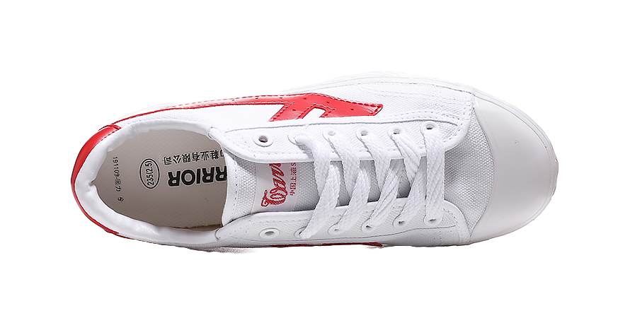 WARRIOR Canvas Shoes Unisex Low top White Red 