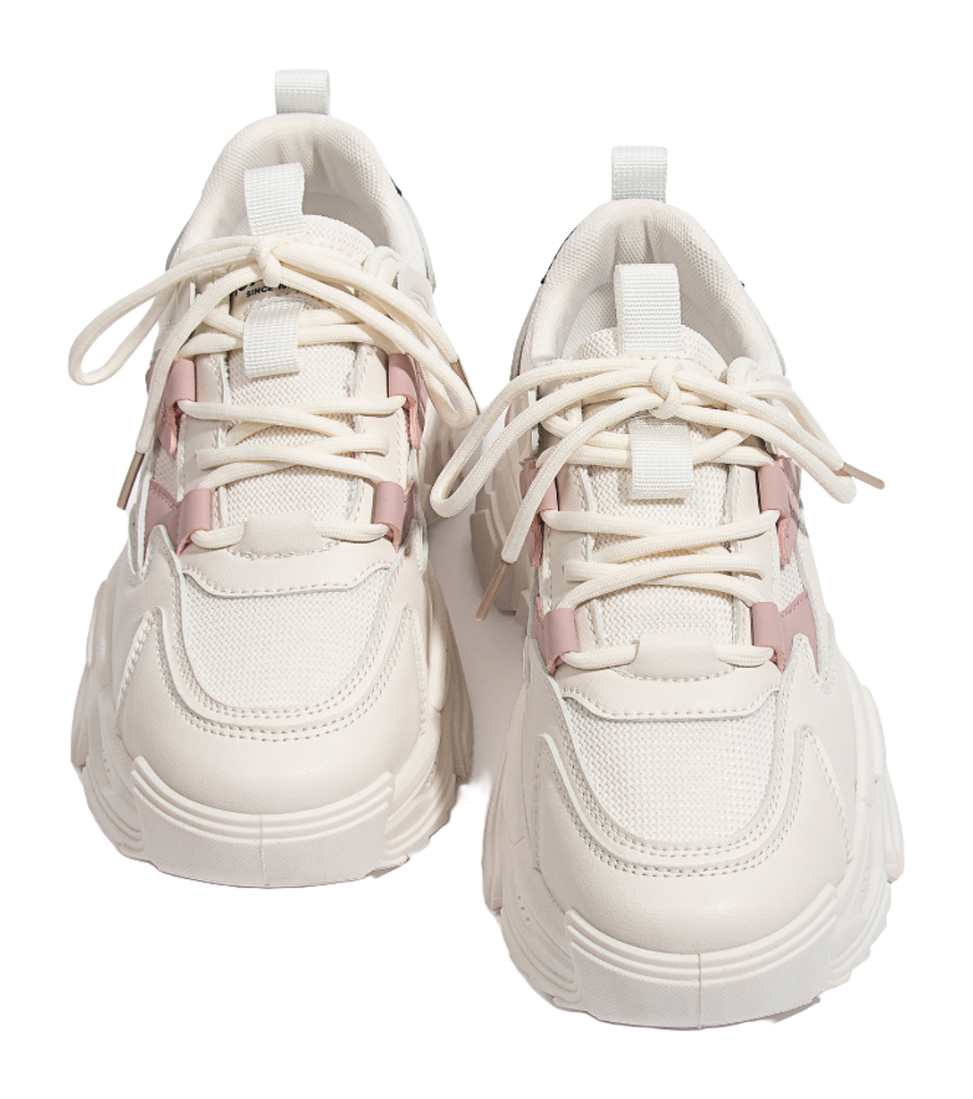 HUANQIU Casual Shoes Abrasion Resistant Breathable Coverage Height Increasing Thermal Low top Chunky Sneakers Women's 