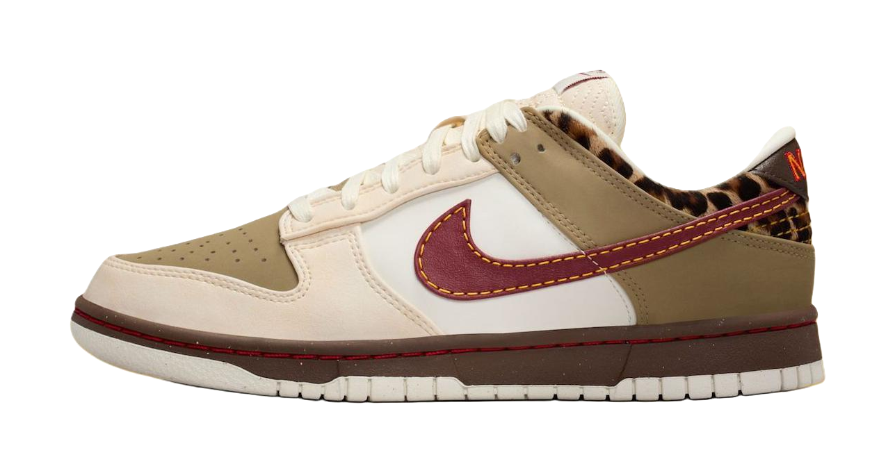 Nike Dunk Low top Skateboard Shoes Womens Beige Red  VJSNEAKER