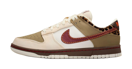 Nike Dunk Low top Skateboard Shoes Womens Beige Red  VJSNEAKER