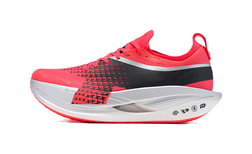 XTEP 160X 8.0 ULTRA "Blazing Engine" 974319110092 - Carbon Plate Running Shoe Unisex Laser Red/Silver
