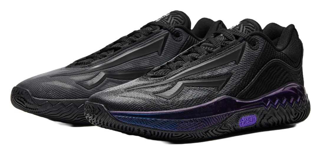 Anta Shock Absorbers Abrasion Resistant Slip Resistant Low top Basketball Shoes Mens Black  VJSNEAKER