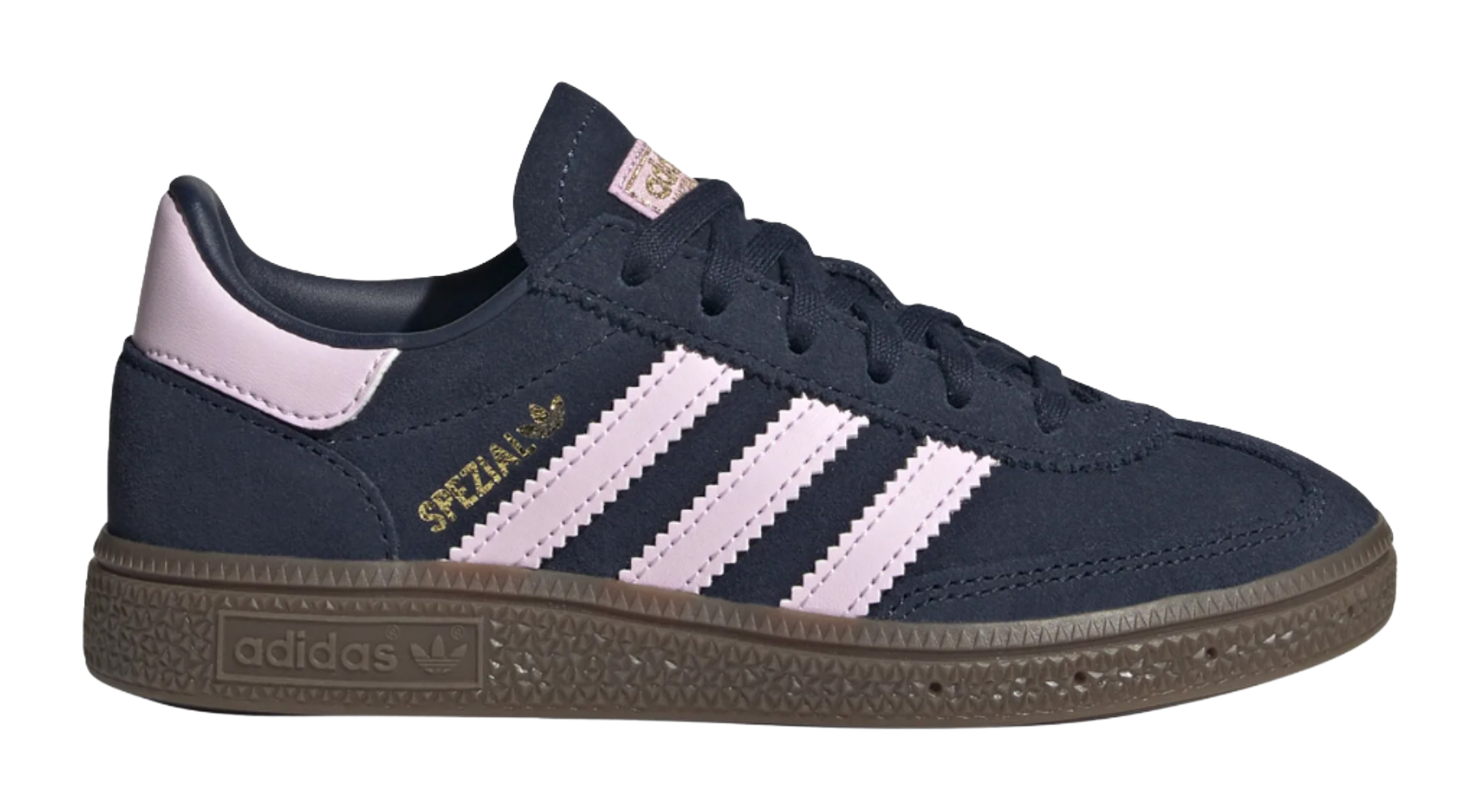 Adidas Originals HANDBALL SPEZIAL Low top Kids Skateboarding Shoes Midnight Indigo/Pink Children Aged 3 7 Years Old  VJSNEAKER
