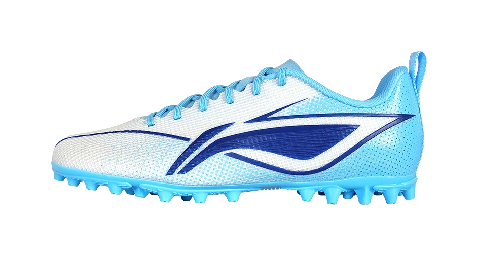 LINING YOUNG Low Top Kids Soccer Shoes Fluorescent Sky Blue  VJSNEAKER