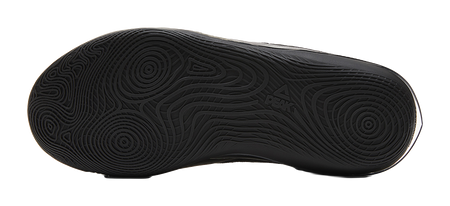 Black rubber basketball outsole with circular traction pattern
