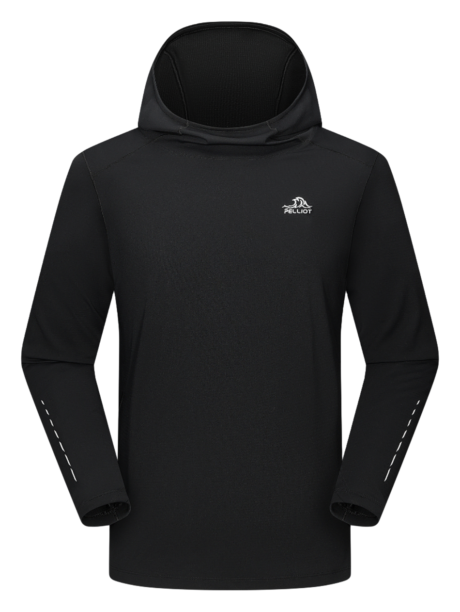 Boxi and PELLIOT City Outdoor Fast Drying Breathable Comfortable Antibacterial Running Fitness Clothing Sweat Absorbing and Moisture wicking Sports Top Bottom Versatile Long Sleeve Sweatshirt T-shirt for Men's Daily Commuting  vjsneaker.com