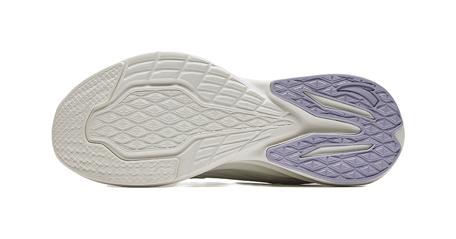 ANTA Stinger 5 Running Shoes Women's Low top Ivory White/Light Purple Gray 
